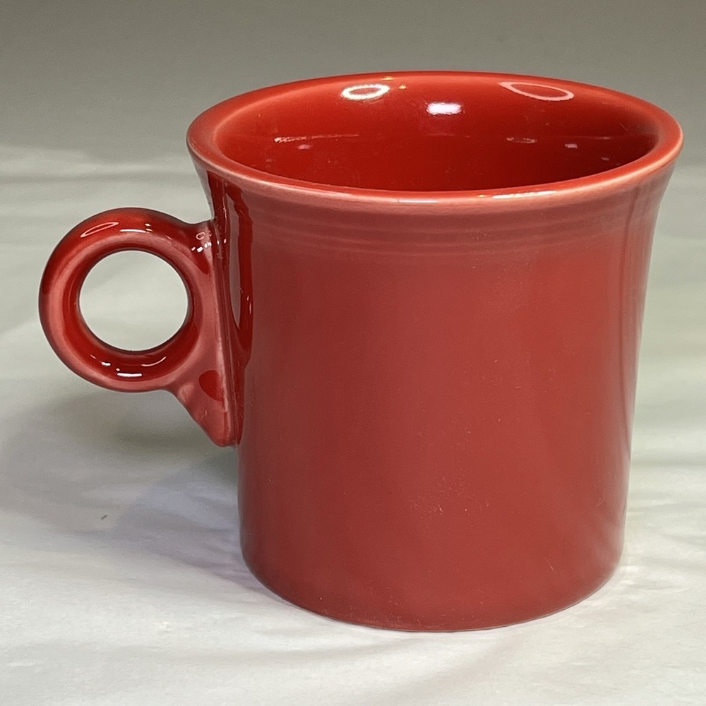 Vintage Fiesta Scarlet Red Ring Handle Coffee Mug Homer Laughlin USA